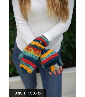 Wool Gloves Hooded Lined