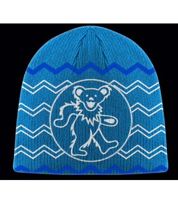 Dancing Bear Blue Knit Beanie
