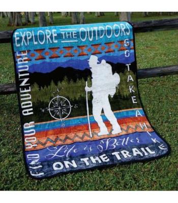 Flannel Fleece Explore Throw 