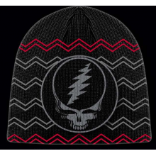Steal Your Face Black Knit Beanie 