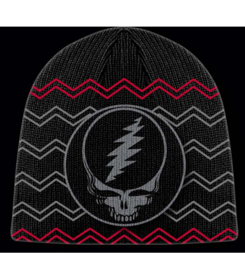 Steal Your Face Black Knit Beanie 