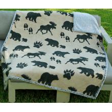 BEAR & MOOSE MELANGE BLANKET