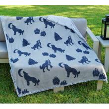 MIDNIGHT WOLF MELANGE BLANKET