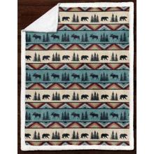 WOODLAND HAVEN SHERPA BLANKET