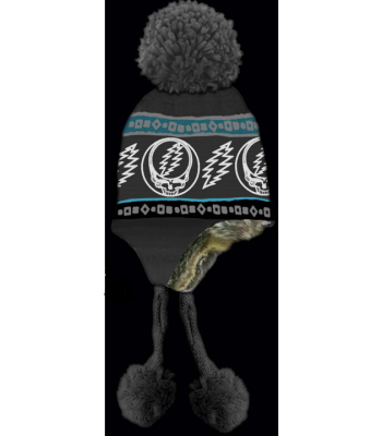 Steal Your Face Charcoal Flap Hat