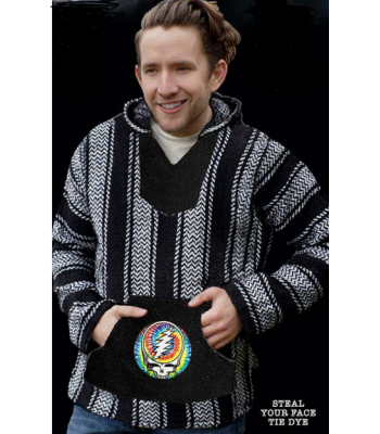 Steal Your Face Tie Dye Striped Baja