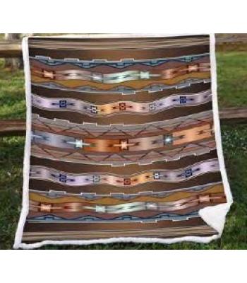 Yucatan Flannel Fleece Sherpa Throw